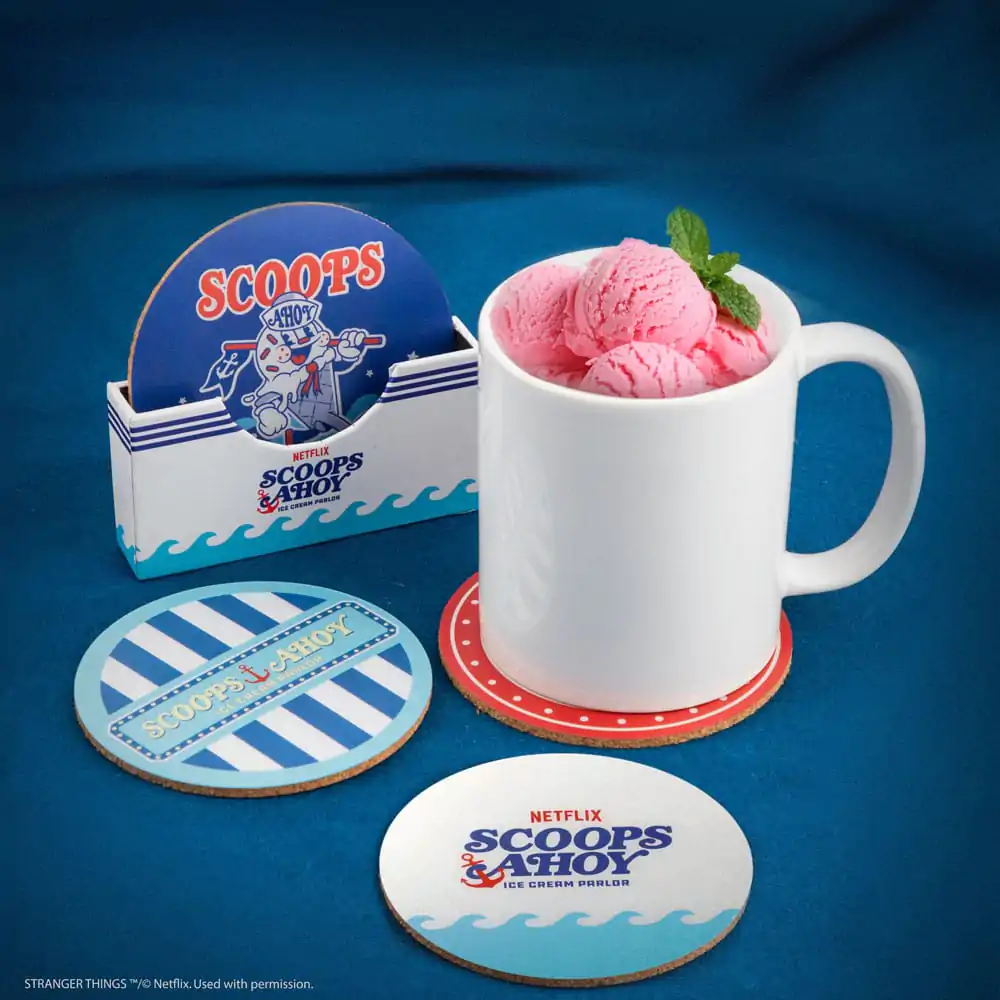 Stranger Things Scoops Ahoy set de 4 suporturi pentru pahare poza produsului