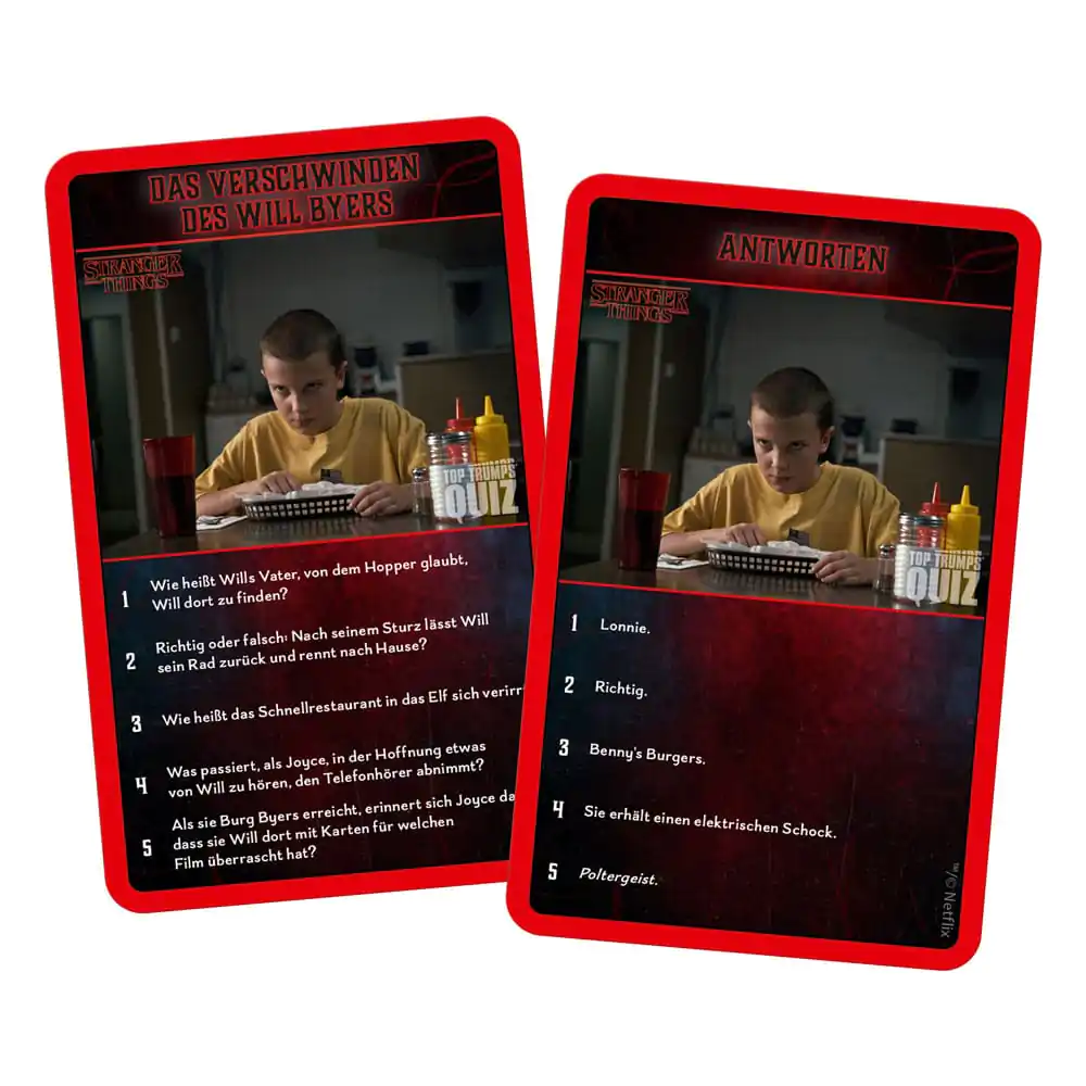 Stranger Things Joc de cărți Top Trumps Quiz Versiune Germană poza produsului