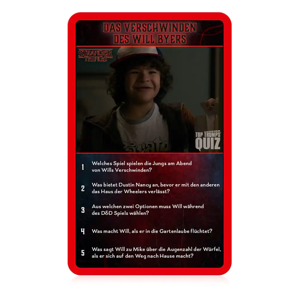 Stranger Things Joc de cărți Top Trumps Quiz Versiune Germană poza produsului