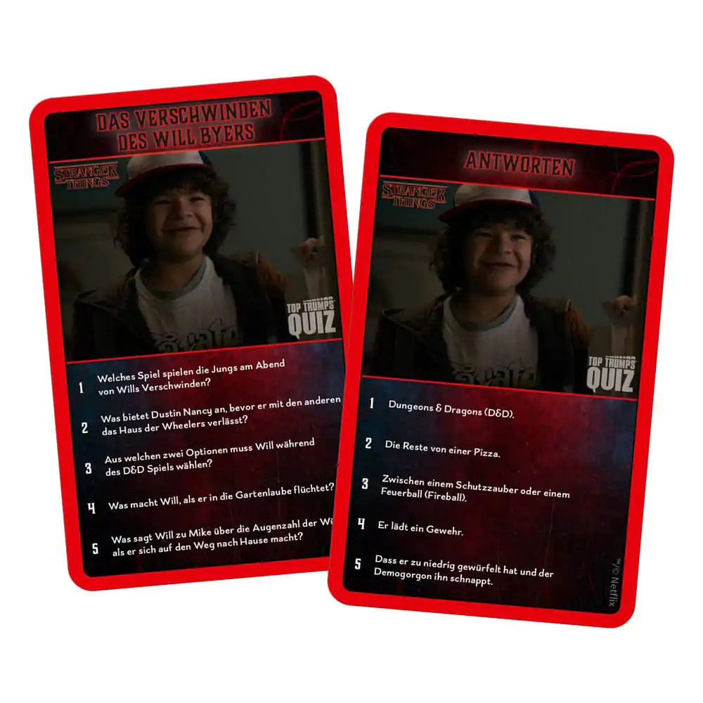 Stranger Things Joc de cărți Top Trumps Quiz Versiune Germană poza produsului
