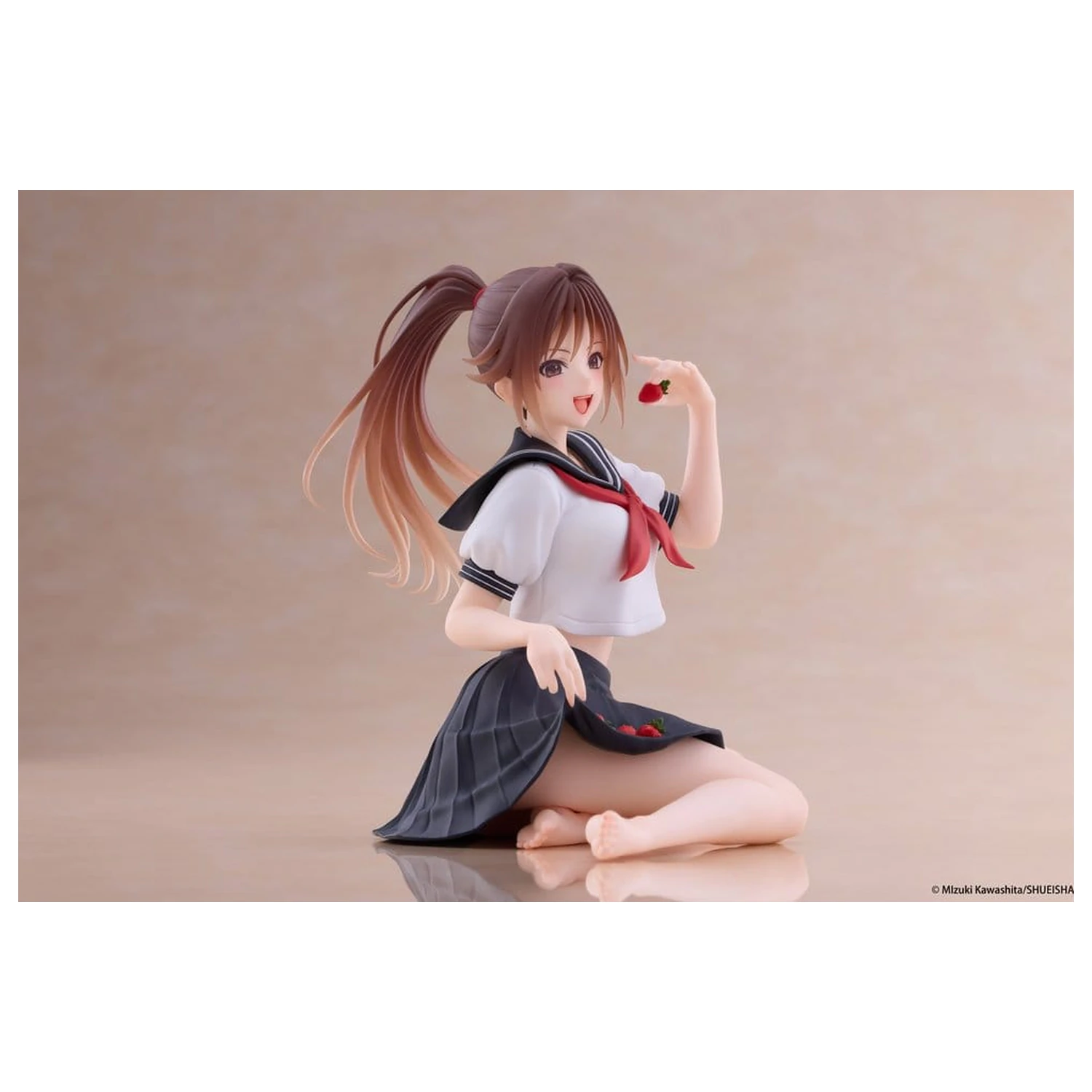 Figurina dragut din PVC pentru birou Strawberry 100% Satsuki Kitaoji (School uniform Ver.) 18 cm poza produsului