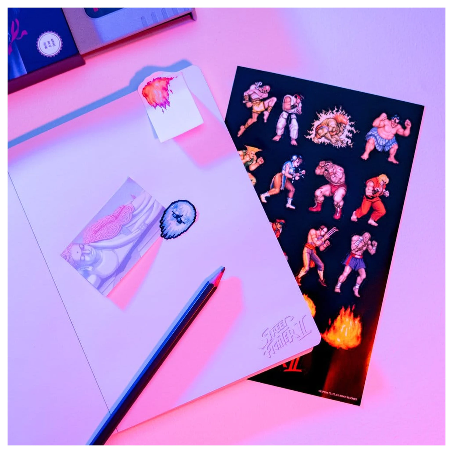 Street Fighter A5 premium blocnotes cu notițe adezive poza produsului