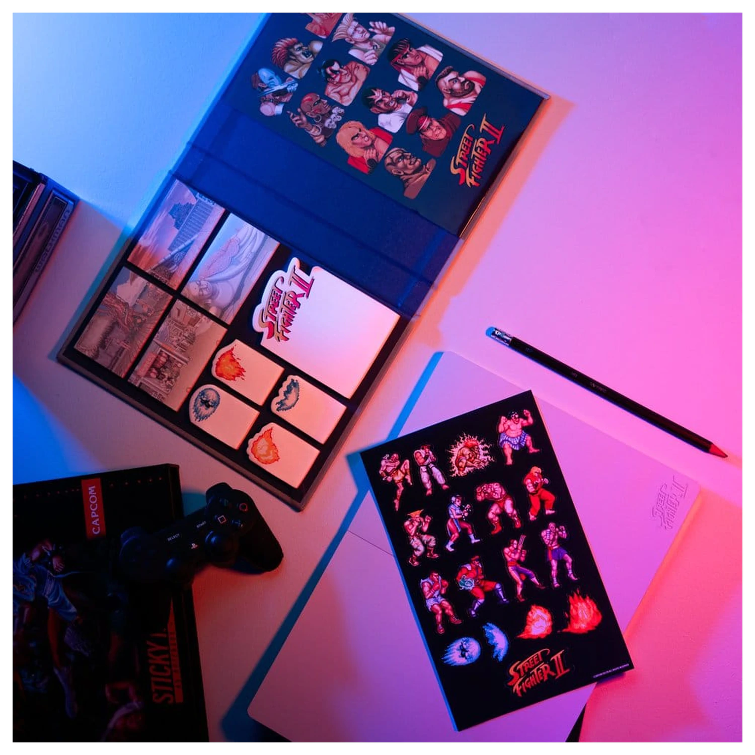 Street Fighter A5 premium blocnotes cu notițe adezive poza produsului