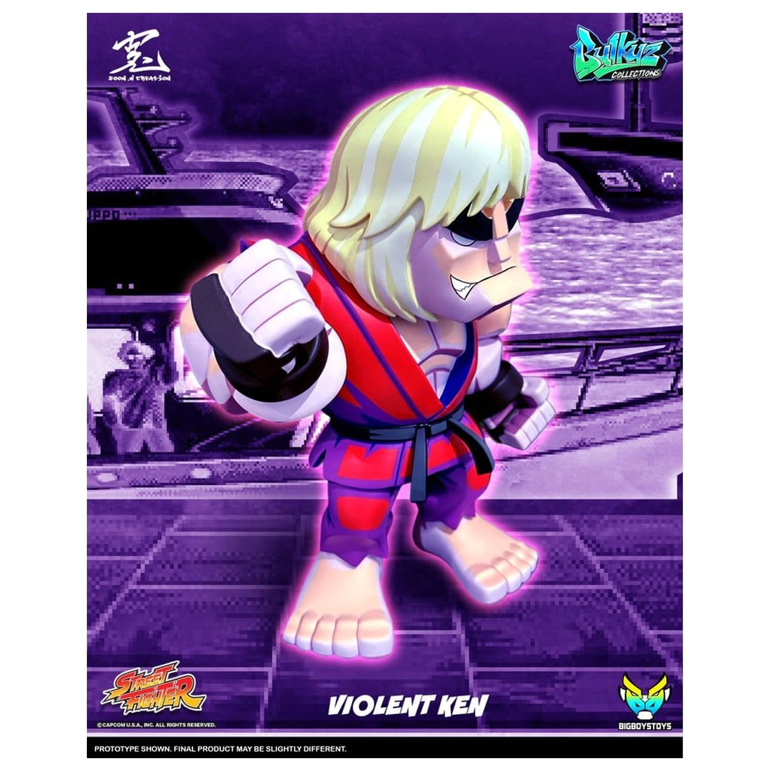 Street Fighter Bulkyz figurina de vinil Violent Ken 30 cm poza produsului