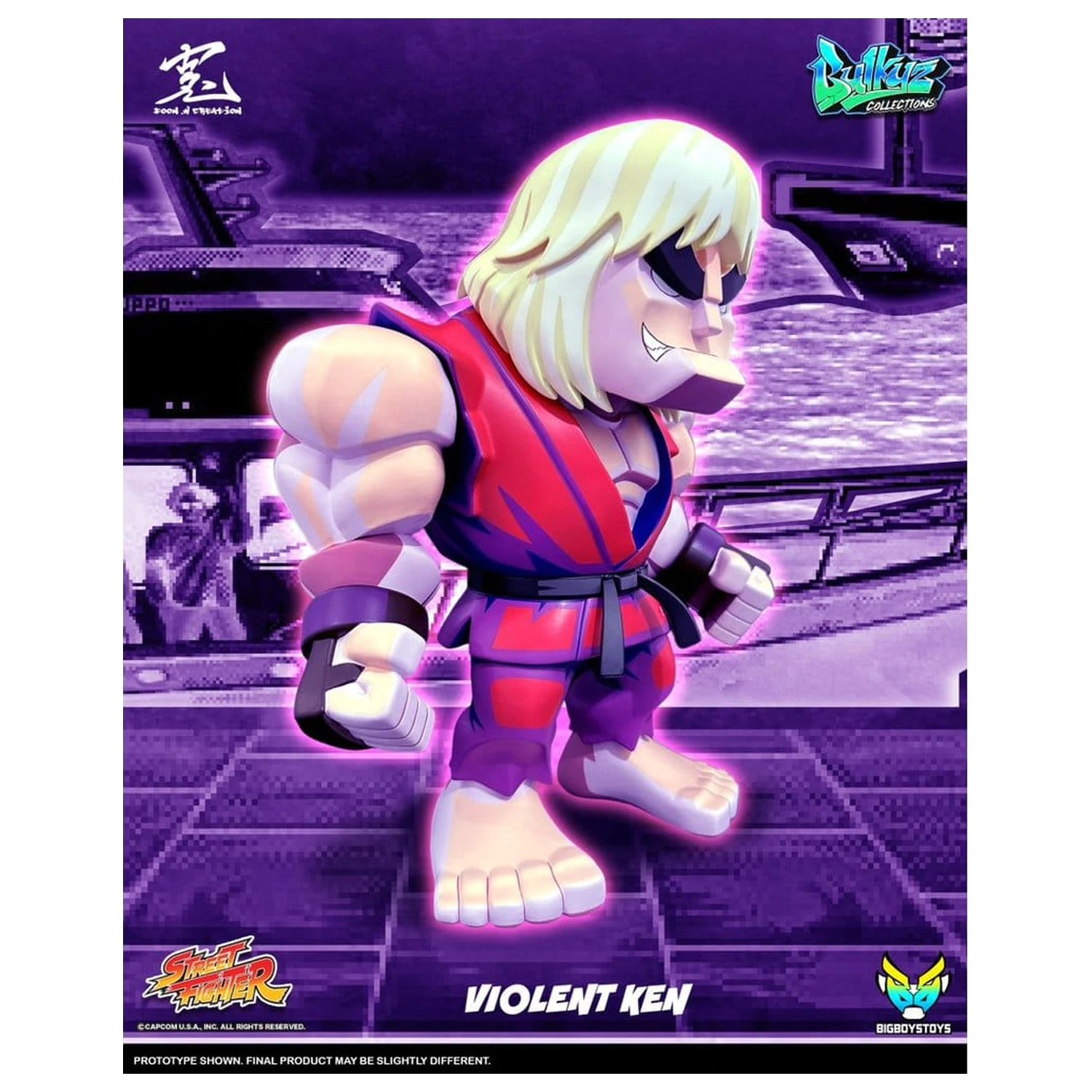 Street Fighter Bulkyz figurina de vinil Violent Ken 30 cm poza produsului