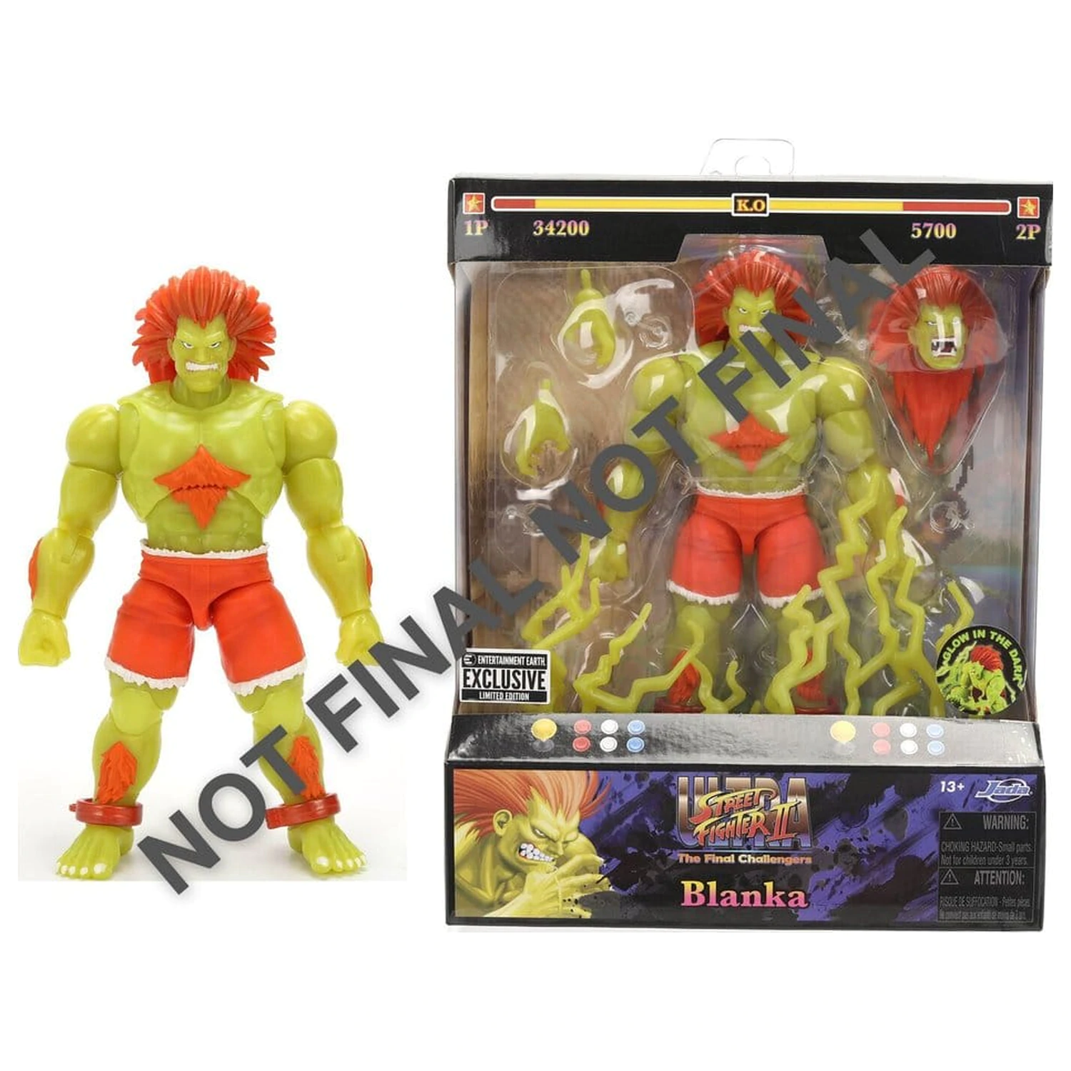 Street Fighter Figurina de actiune II Blanka GID 19 cm poza produsului