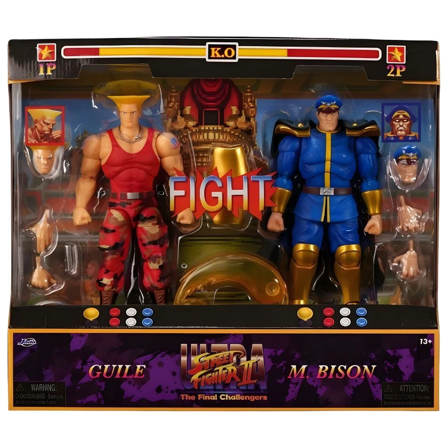 Pachet Street Fighter II Guile y Bison 2 figurine 15cm poza produsului