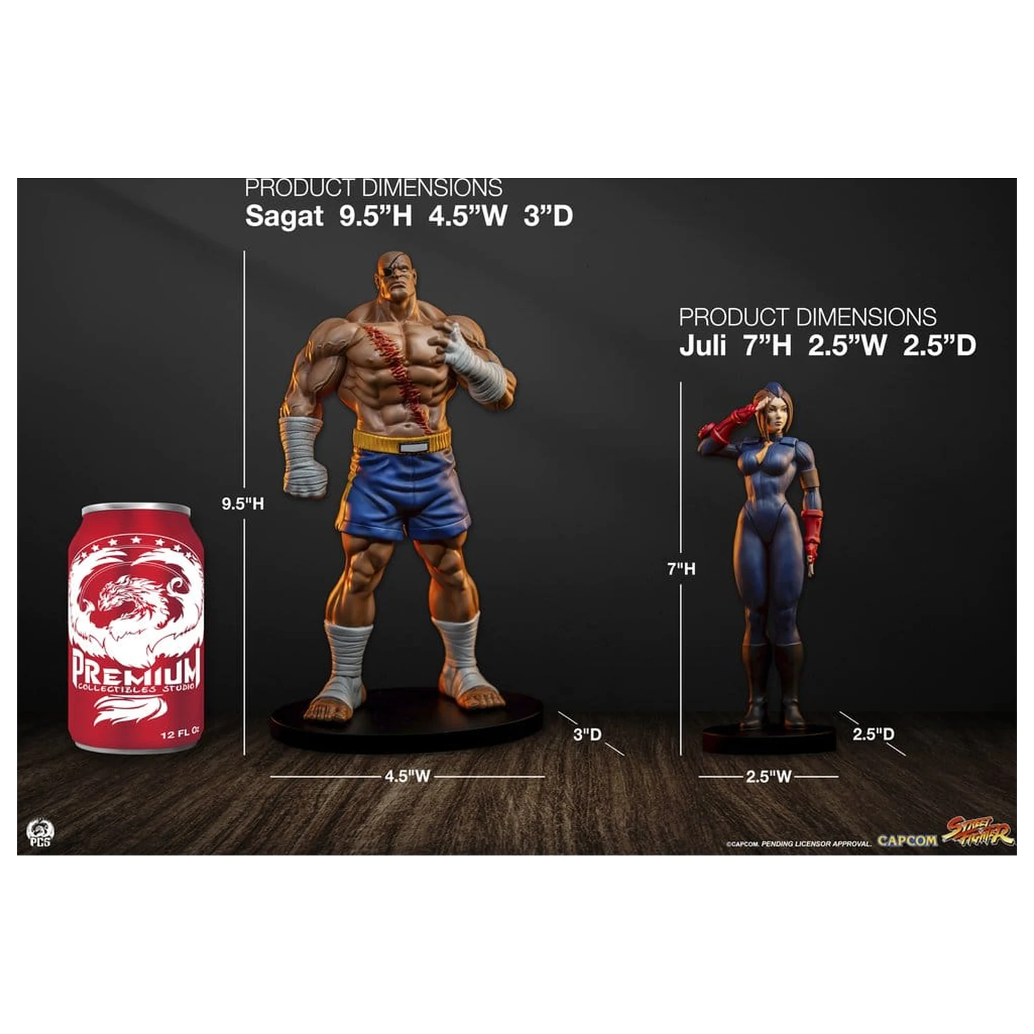 Street Fighter Street Jam Statui 1/10 Sagat & Juli 24 cm poza produsului