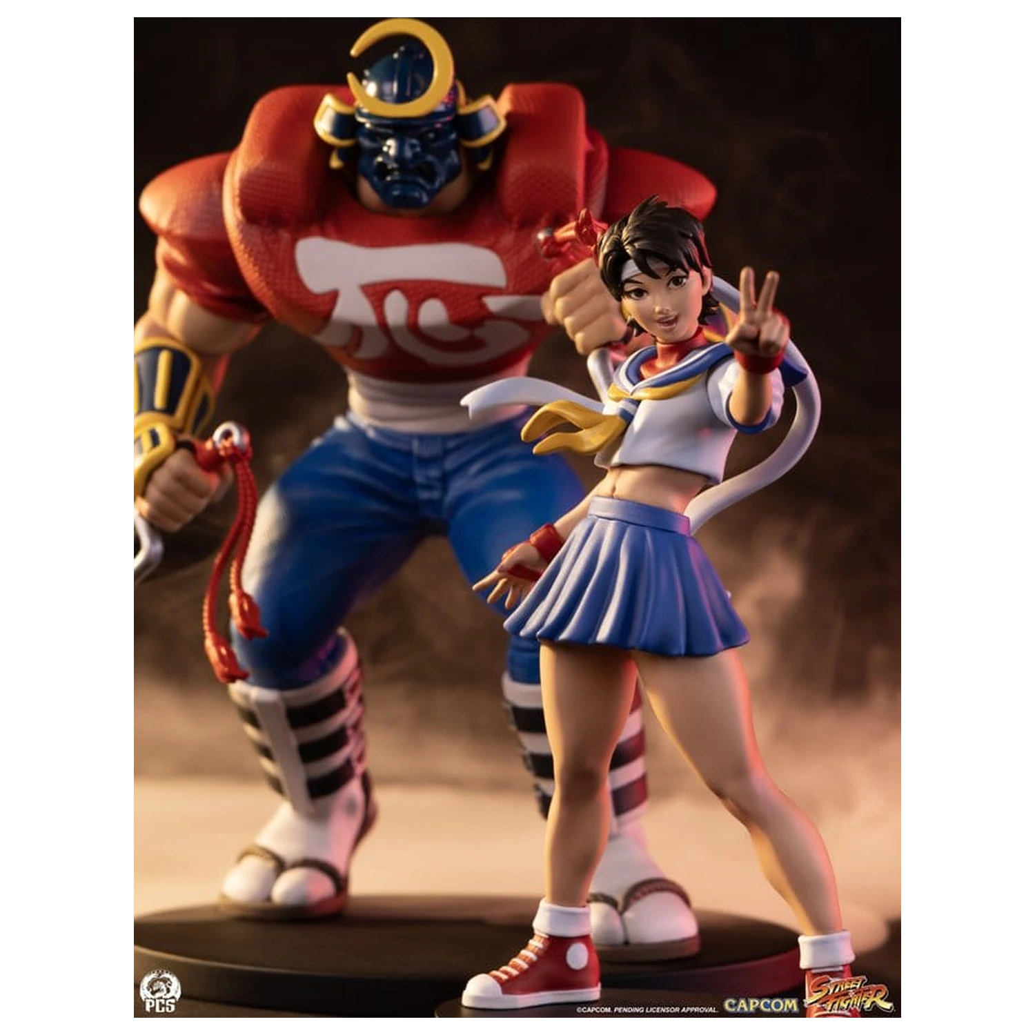 Street Fighter Street Jam Statues statui 1/10 Sakura & Sodom 22 cm poza produsului