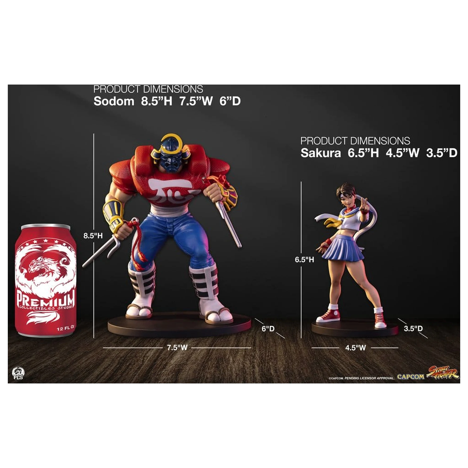 Street Fighter Street Jam Statues statui 1/10 Sakura & Sodom 22 cm poza produsului