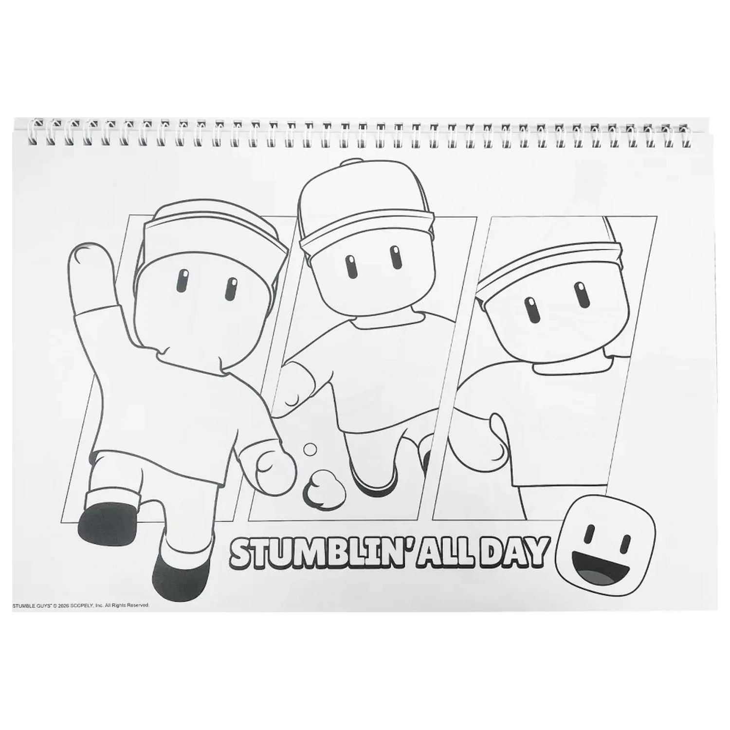 Stumble Guys Race A/4 Bloc de desen spiralat cu 40 de pagini cu autocolante poza produsului