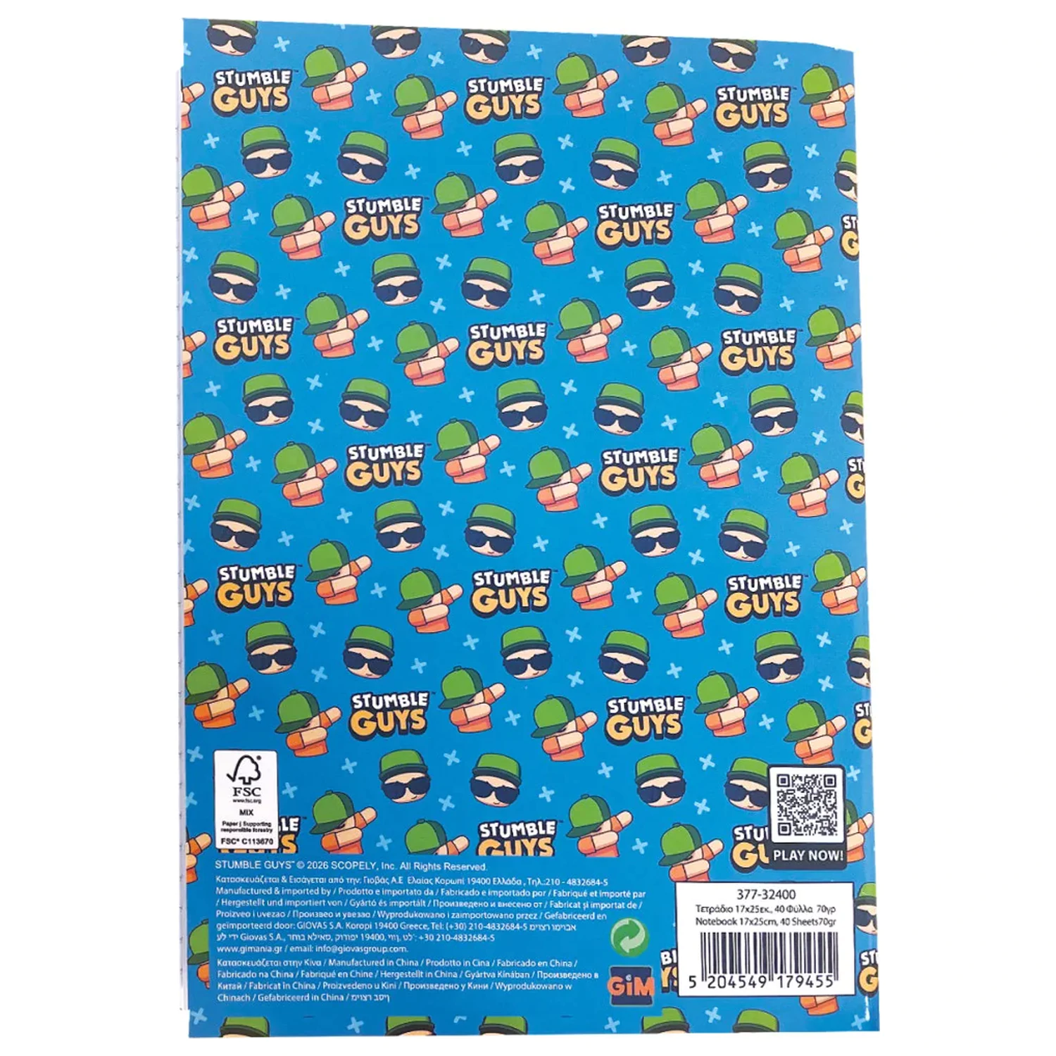 Stumble Guys Win B/5 Caiet Lined 40 File poza produsului