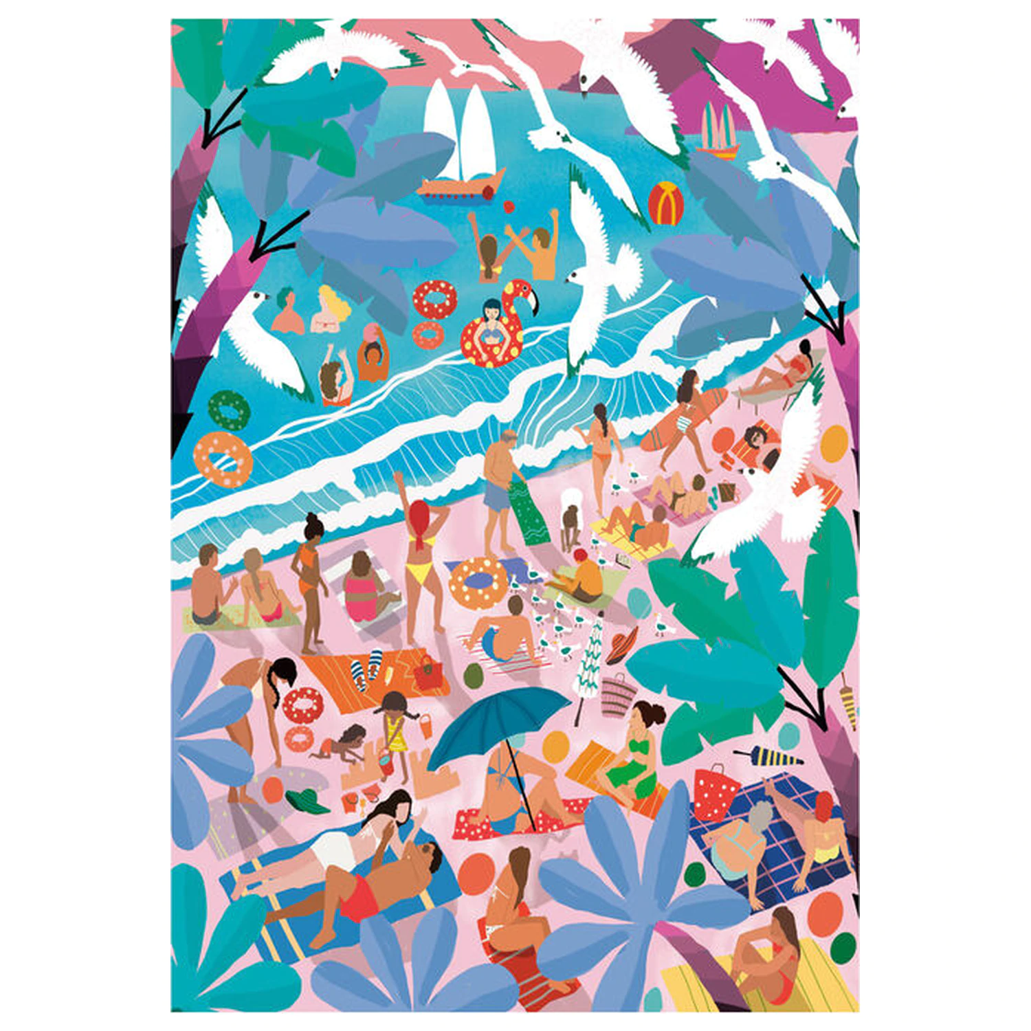 Sunday At the Beach puzzle 1000 piese poza produsului