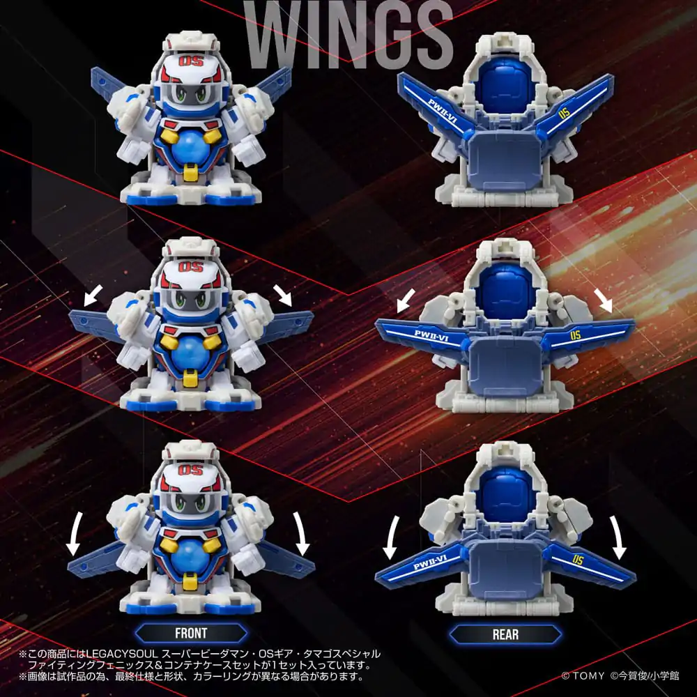 Super B-Daman Legacysoul figurina de actiune Fighting Phoenix si set recipient poza produsului