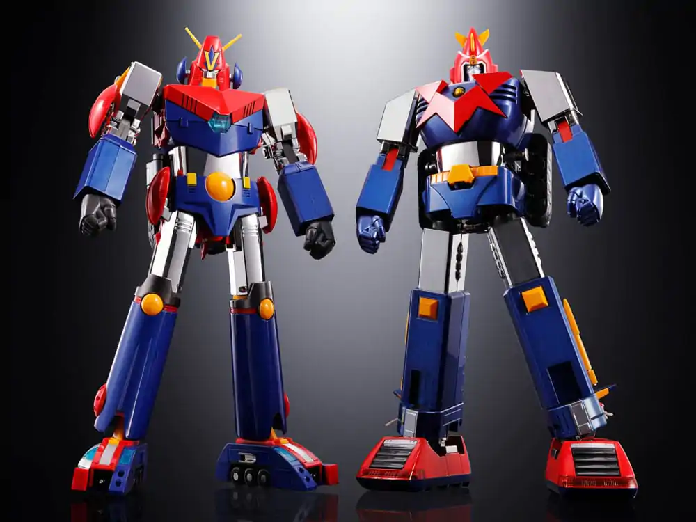 Figurină de acțiune turnată sub presiune Super Electromagnetic Machine Voltes V Soul of Chogokin GX31-SP Com-Battler V Chogokin 50th Anniversary Ver. 25 cm poza produsului