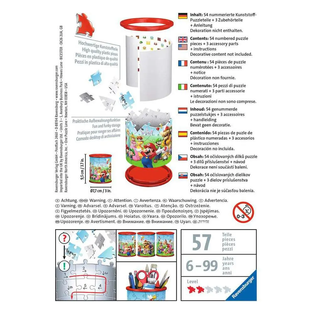 Super Mario 3D Puzzle Suport Creioane (54 de piese) poza produsului