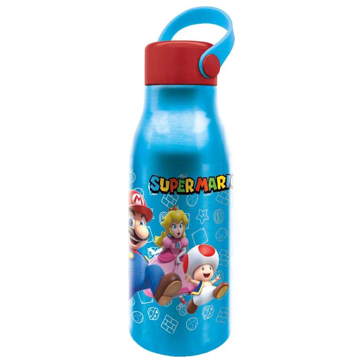 Sticla de aluminiu Super Mario cu maner 760ml poza produsului