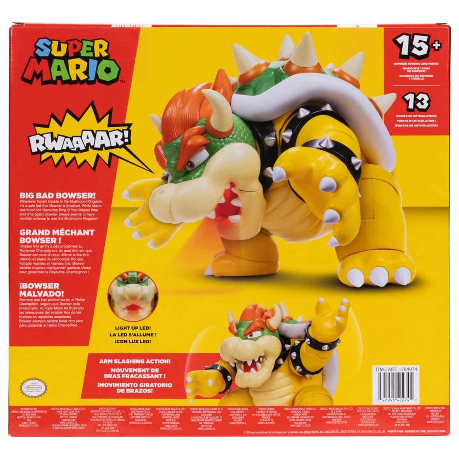 Super Mario figurina de actiune Big Bad Bowser 30 cm poza produsului