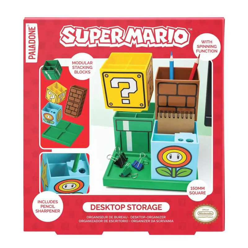 Super Mario Organizator de birou Blocuri poza produsului