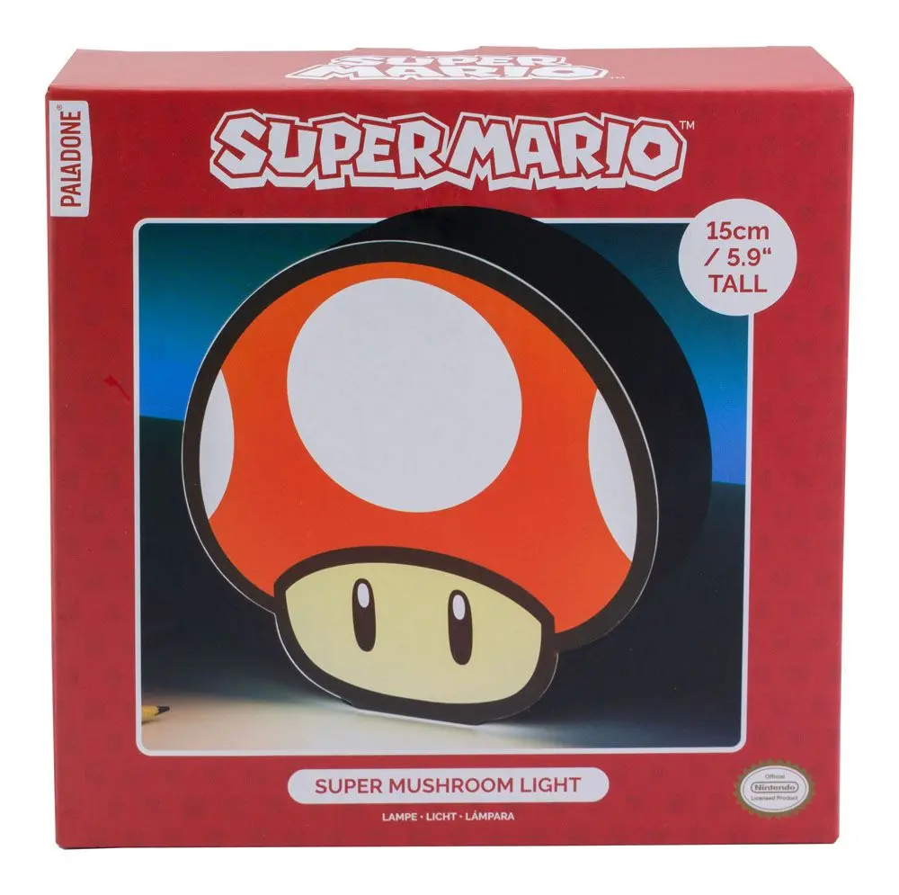 Super Mario Cutie Lumină Super Ciupercă 15 cm poza produsului