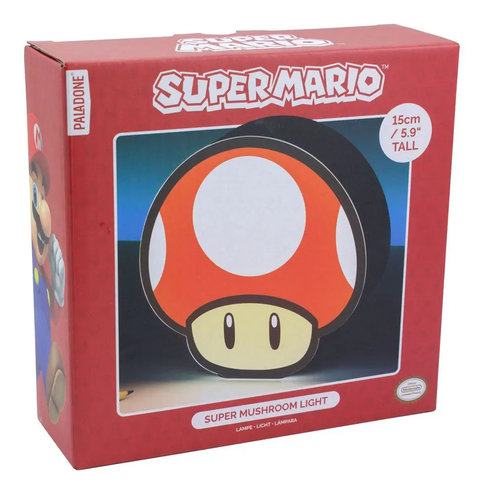 Super Mario Cutie Lumină Super Ciupercă 15 cm poza produsului