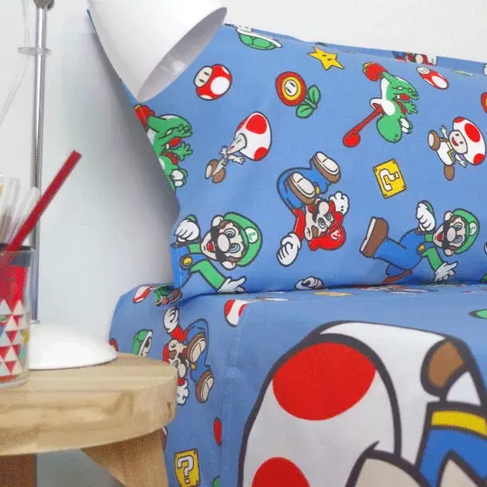Set de cearșafuri Super Mario Bros pentru pat 90cm poza produsului