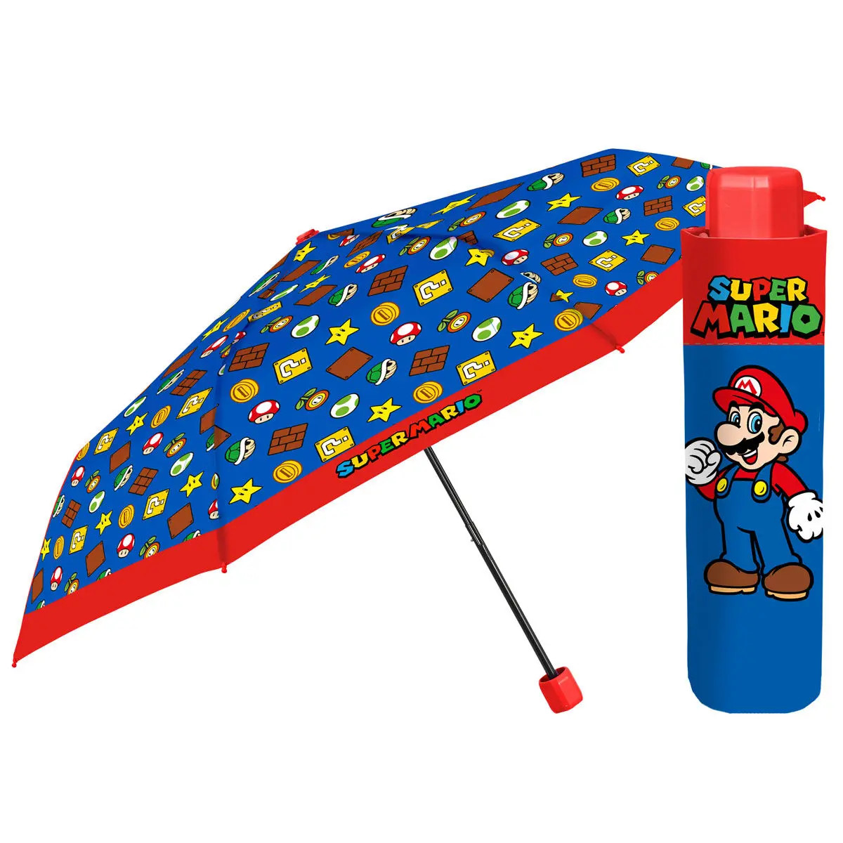 Umbrelă pliabilă manuală Super Mario Bros 50cm poza produsului