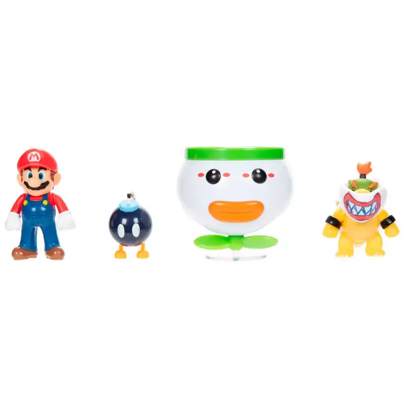 Super Mario Bros Mario si Bowser Jr. blister figurine 6cm poza produsului