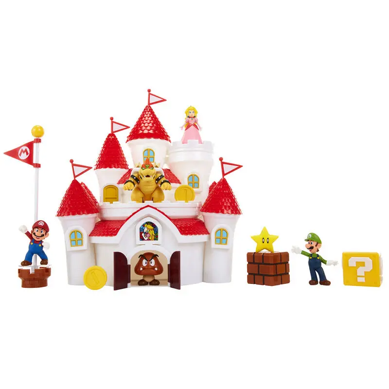 World of Nintendo Deluxe Set de joacă Super Mario Mushroom Kingdom Castel poza produsului