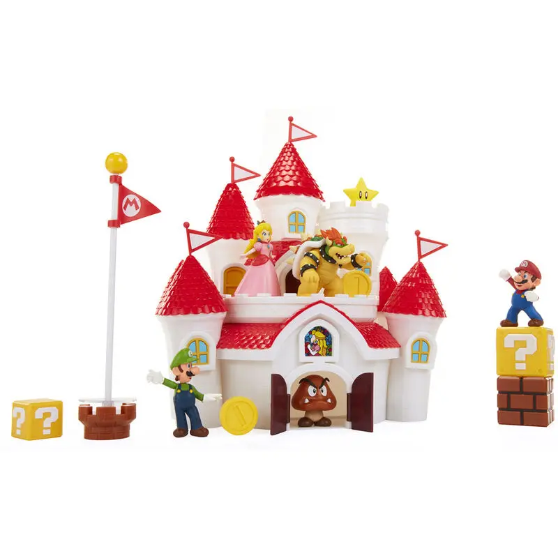 World of Nintendo Deluxe Set de joacă Super Mario Mushroom Kingdom Castel poza produsului