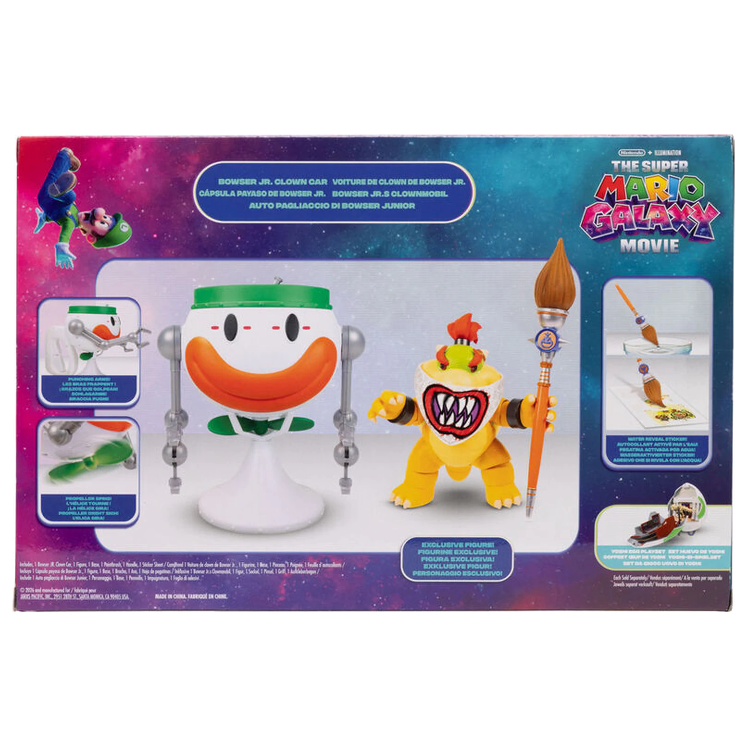 Super Mario Bros - Super Mario Galaxy Movie Bowser Jr. Clown Car figurină poza produsului