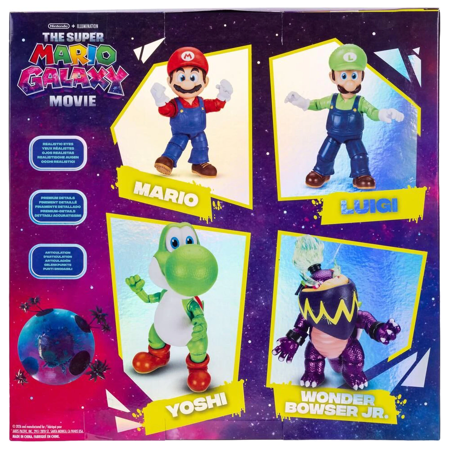 Super Mario Bros - Super Mario Galaxy Movie pack figurine 12,5cm poza produsului