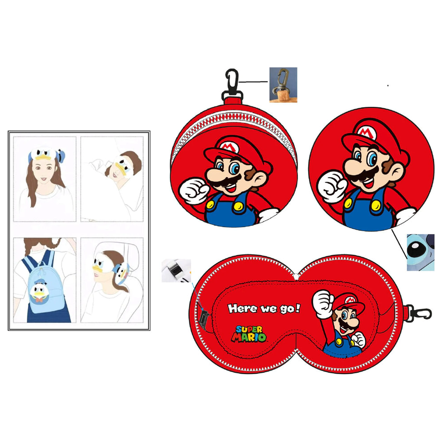 Super Mario Bros perna de calatorie + masca poza produsului