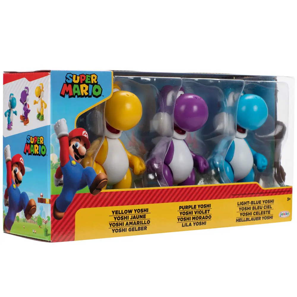 Super Mario Bros Yoshi pack 3 figurine 10cm poza produsului