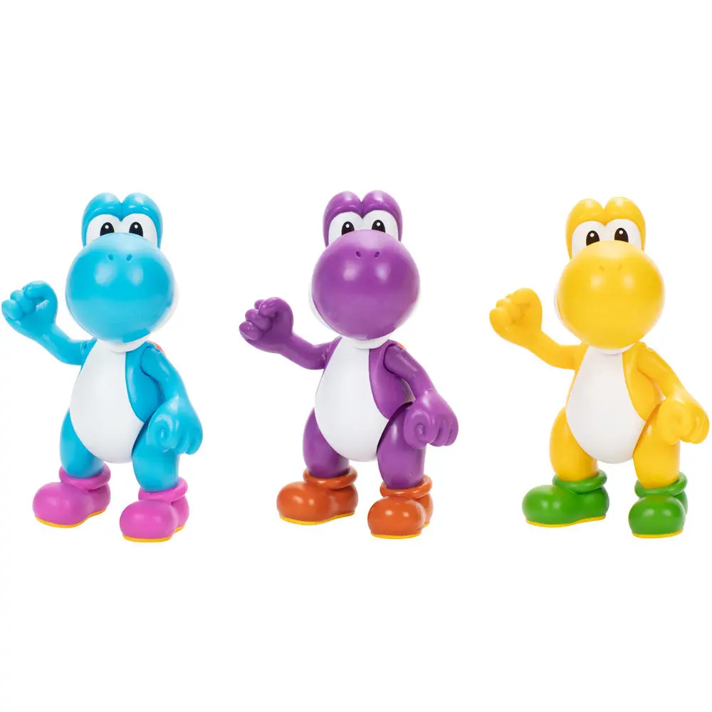 Super Mario Bros Yoshi pack 3 figurine 10cm poza produsului
