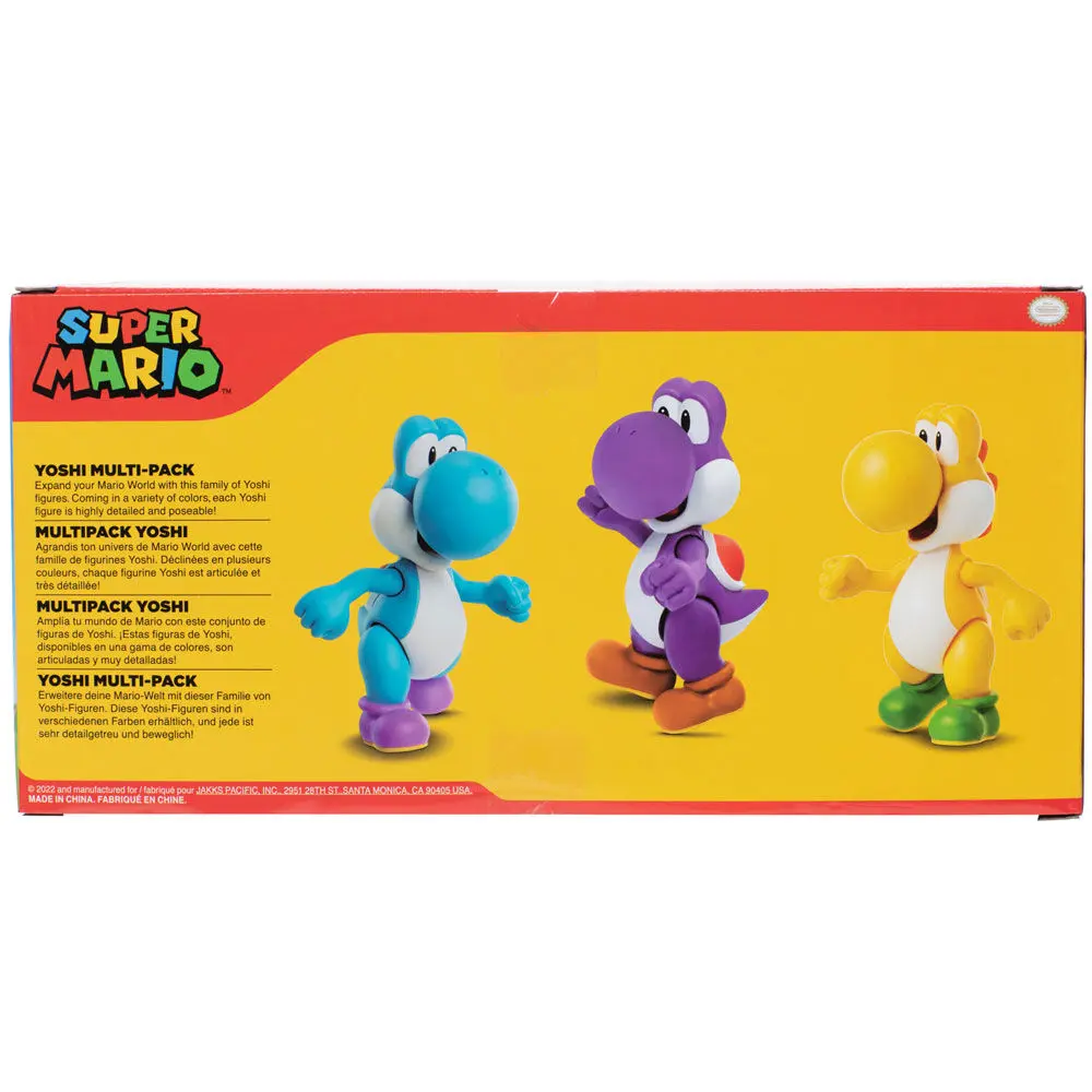 Super Mario Bros Yoshi pack 3 figurine 10cm poza produsului