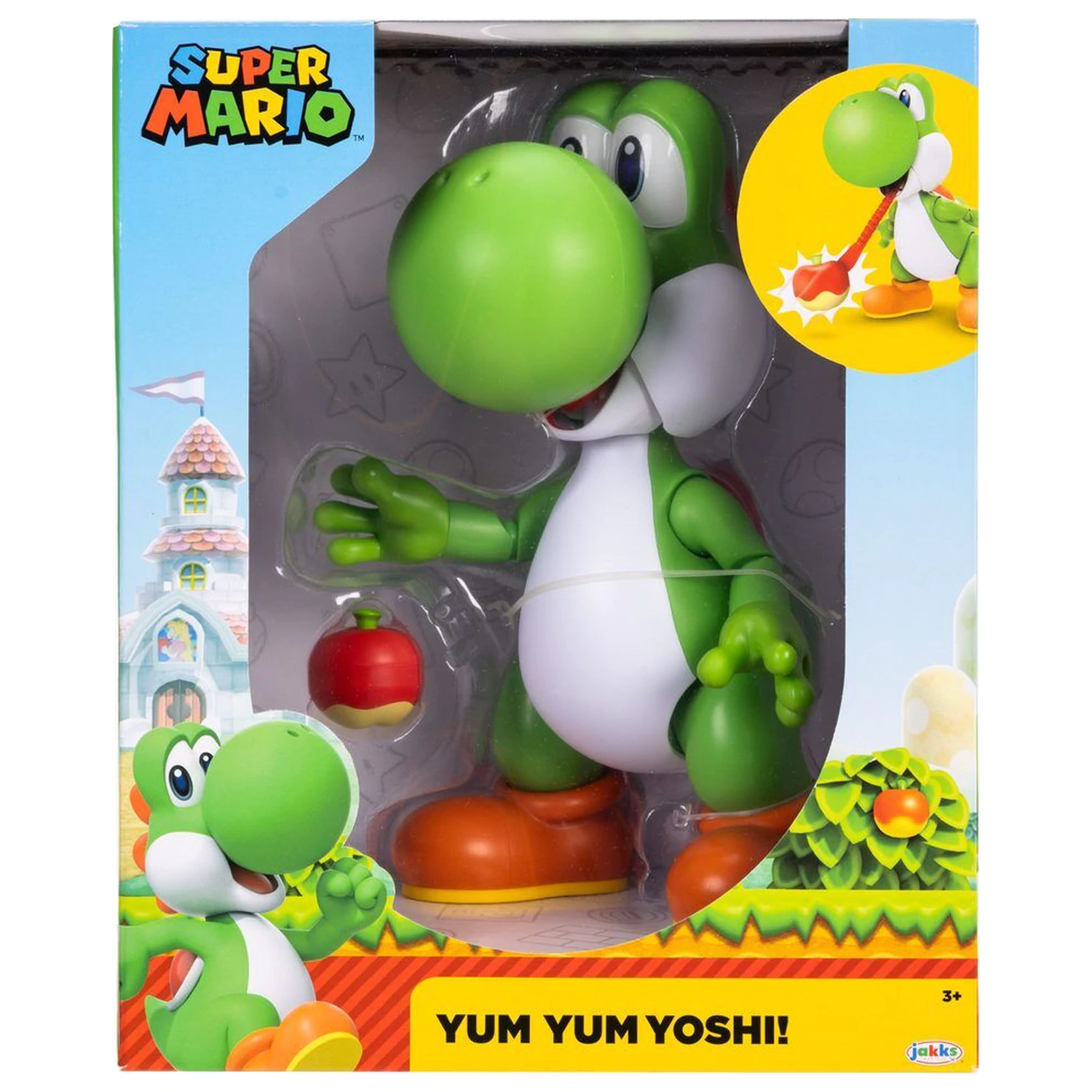Super Mario Bros Yum Yum Yoshi figurina interactiva 20 cm poza produsului