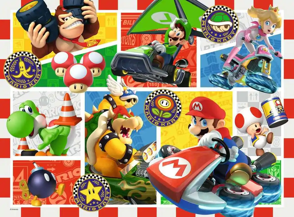 Puzzle pentru copii Super Mario XXL Fun with Mario Kart (150 piese) poza produsului