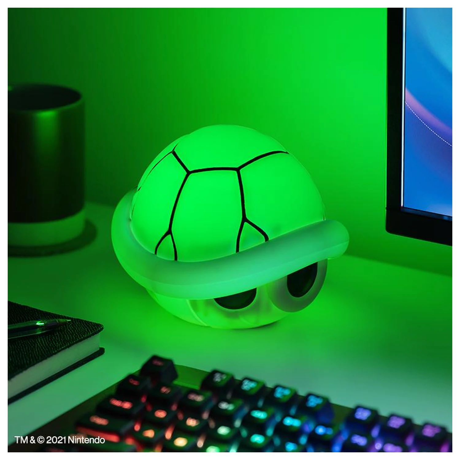 Super Mario Green Shell Lampa decorativa cu sunet 15cm poza produsului