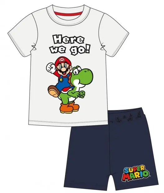 Super Mario Here we go pijama scurtă pentru copii poza produsului