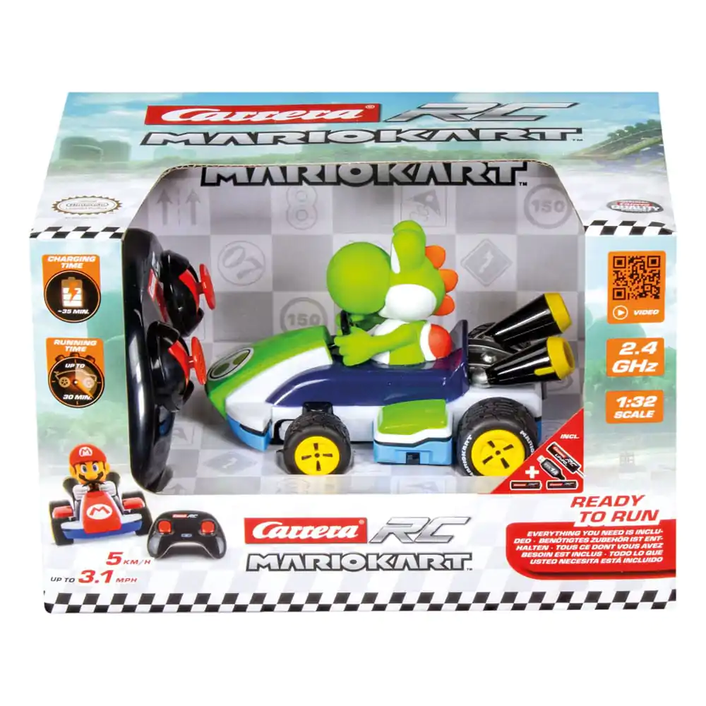 Super Mario Kart RC Kart de curse telecomandat 1/32 2.4GHz Yoshi poza produsului