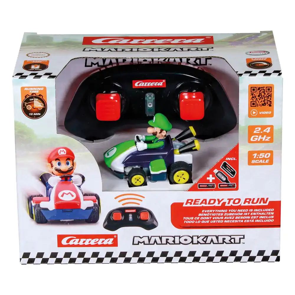 Super Mario Kart RC masina teleghidata 1/50 2.4GHz Mini Luigi poza produsului