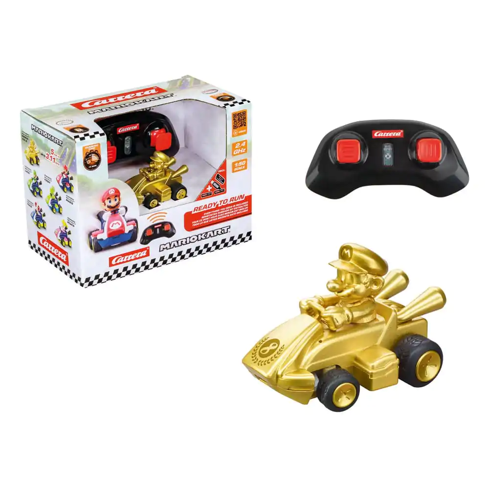 Super Mario Kart RC masina teleghidata 1/50 2.4GHz Mini Mario Gold poza produsului