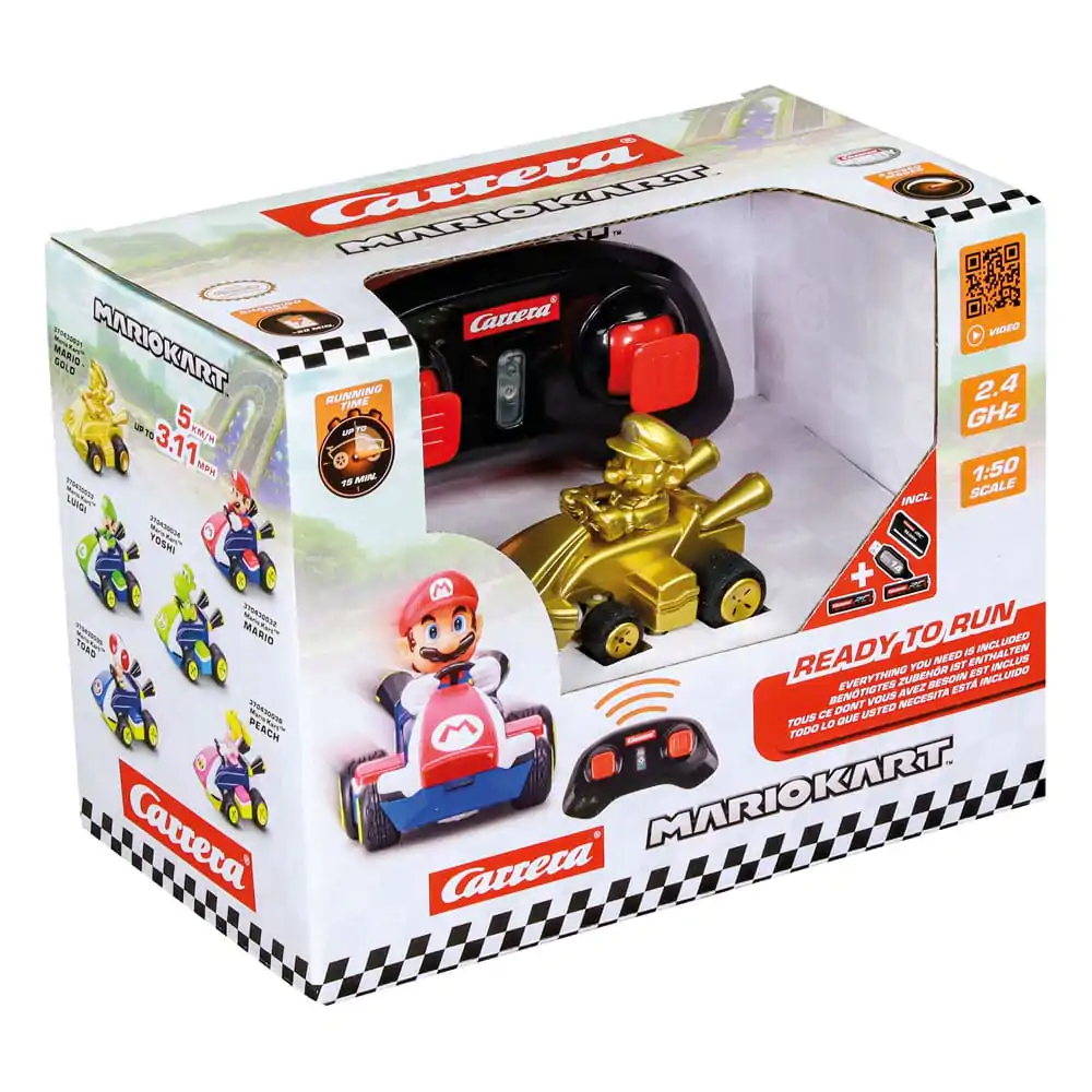 Super Mario Kart RC masina teleghidata 1/50 2.4GHz Mini Mario Gold poza produsului