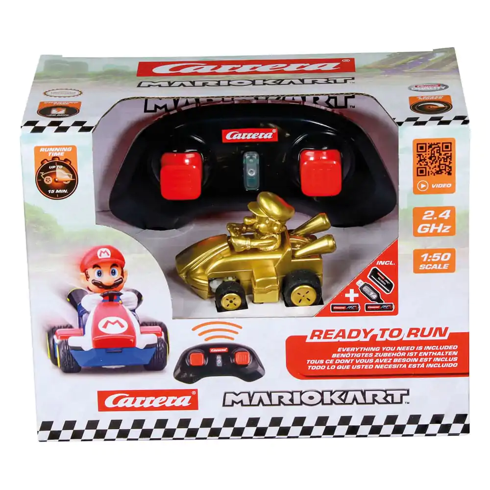 Super Mario Kart RC masina teleghidata 1/50 2.4GHz Mini Mario Gold poza produsului