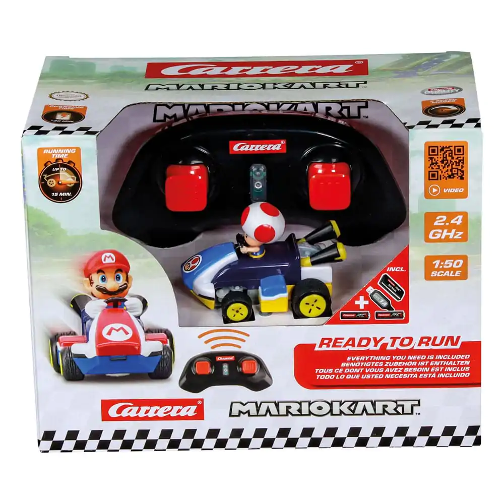 Super Mario Kart RC masinuta telecomandata 1/50 2.4GHz Mini Toad poza produsului
