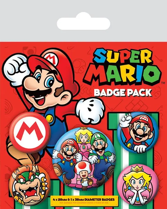 Set de 5 insigne Super Mario poza produsului