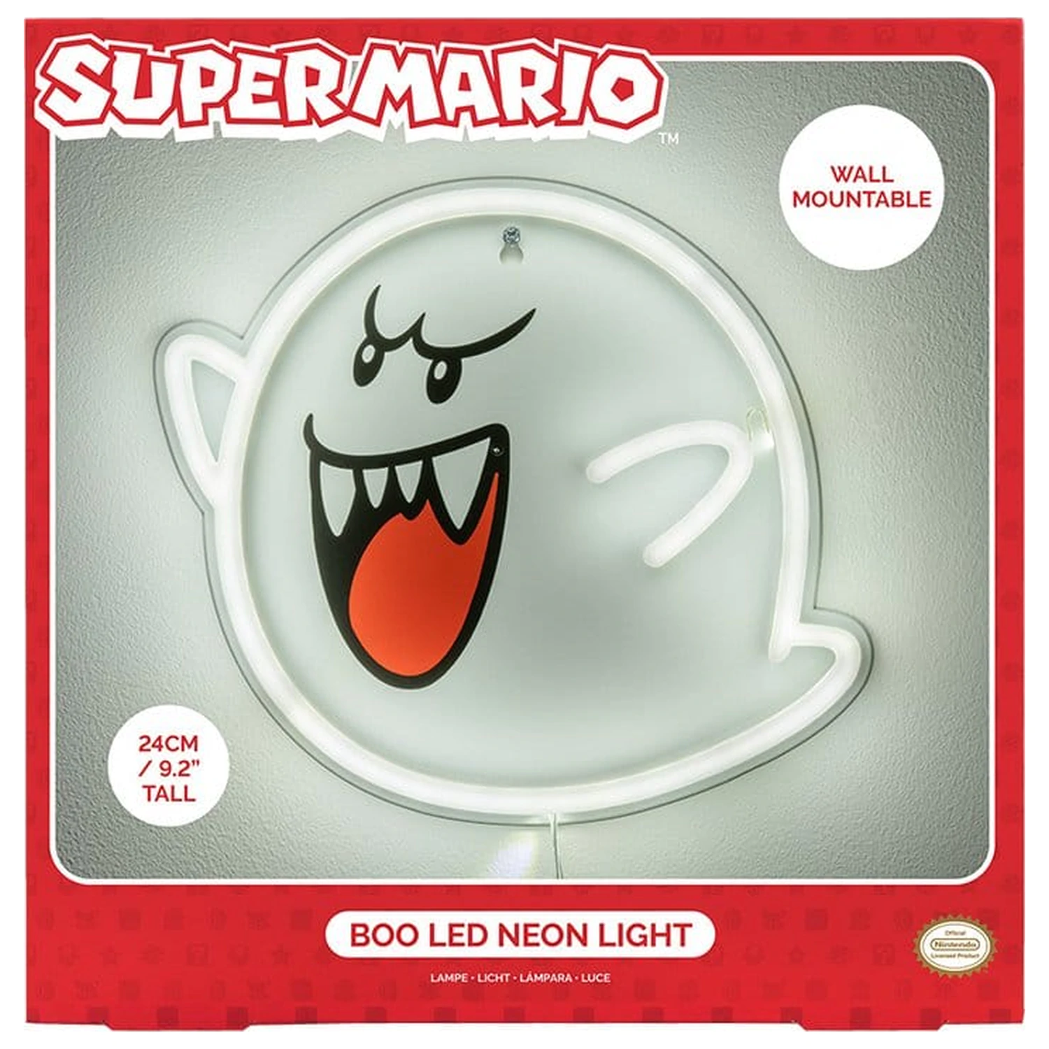 Super Mario LED Neon Lampă de Perete Boo 23 x 23 cm poza produsului