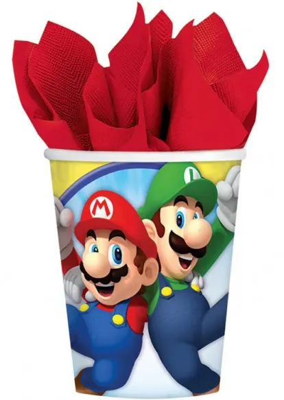 Super Mario Paper Cup 8 bucăți 250 ml poza produsului