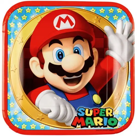 Super Mario farfurii de hartie 8 buc 23 cm poza produsului